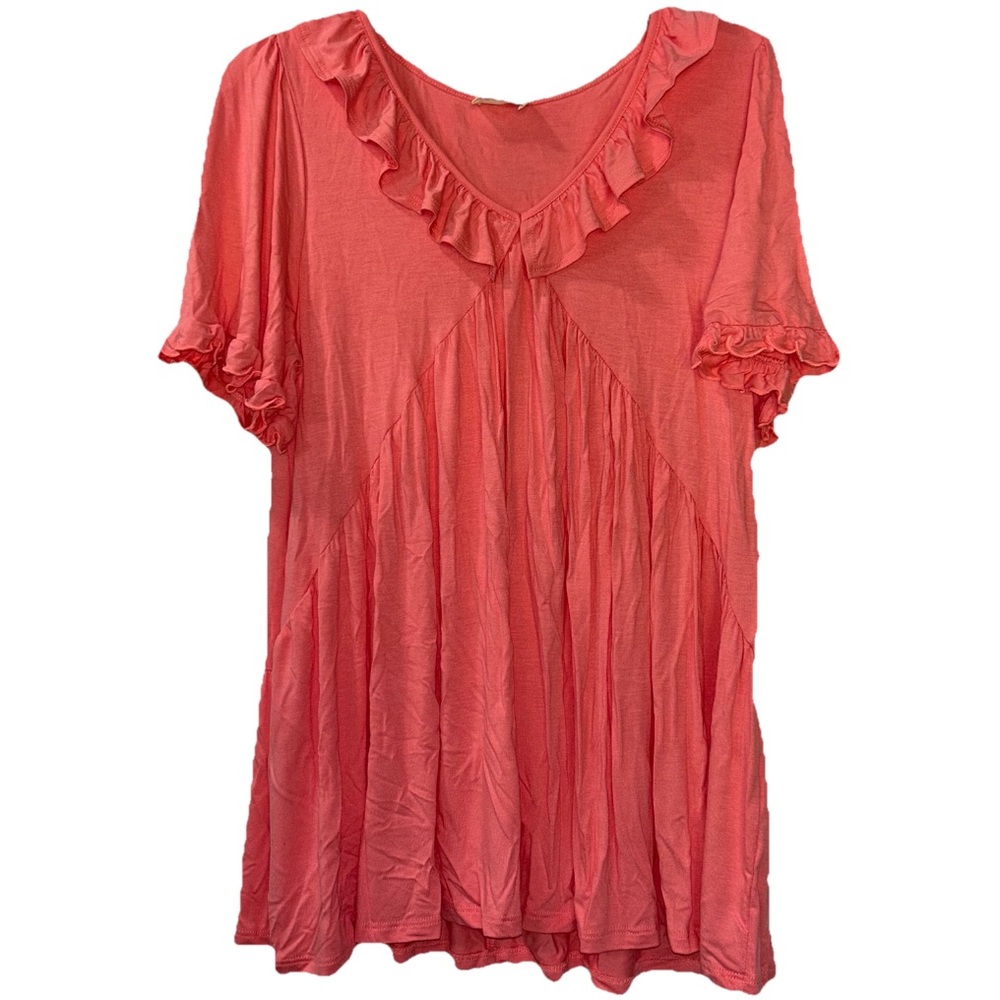 1.4.3. Story by Line Up Vibrant Coral Blouse Women’s Medium